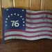 Antique George Nathan Wood Sign American Flag