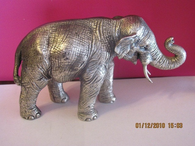 pewter elephant ornament