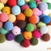 20 wooden round crochet beads balls for jewelry necklase making 2 cm cotton nature friendly - choose any color mix & match