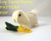 Felt Lop eared Bunny rabbit pattern PDF