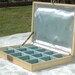 Vintage Mele Jewelry Box - Blue Velvet and Satin