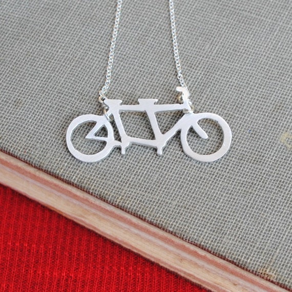 Tandem Bicycle Necklace