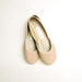 Soft leather ballet flats. Café au lait.