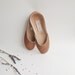 custom listing for Adam. size 7. Soft leather ballet flats. Cafe.