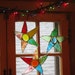3 Sassy Pants suncatcher Party Stars. Whimsical stained glass set of 3 ornaments