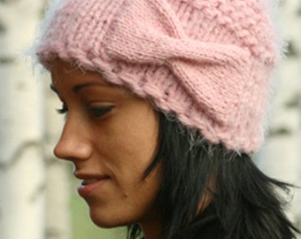 Light Pink knit Hat. Ready for ship.