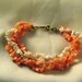 Vintage Avon Shell Bracelet - Coral and cream