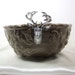 Deer Hunter Pottery with Deer Antler Handles Marked, Oak Leaves and Acorn,Man Cave Chip or Popcorn Bowl