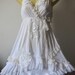 shabby chic...sweet white vintage inspired dress.......