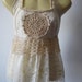 vintage inspired ivory lace baby doll halter top....