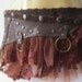 vintage inspired bohemian chocolate leather mini skirt belt/tutu with stud detail....