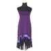 purple stretch gypsy skirt/dress with black lace,purple fringing,shabby strips and vintage motifs...