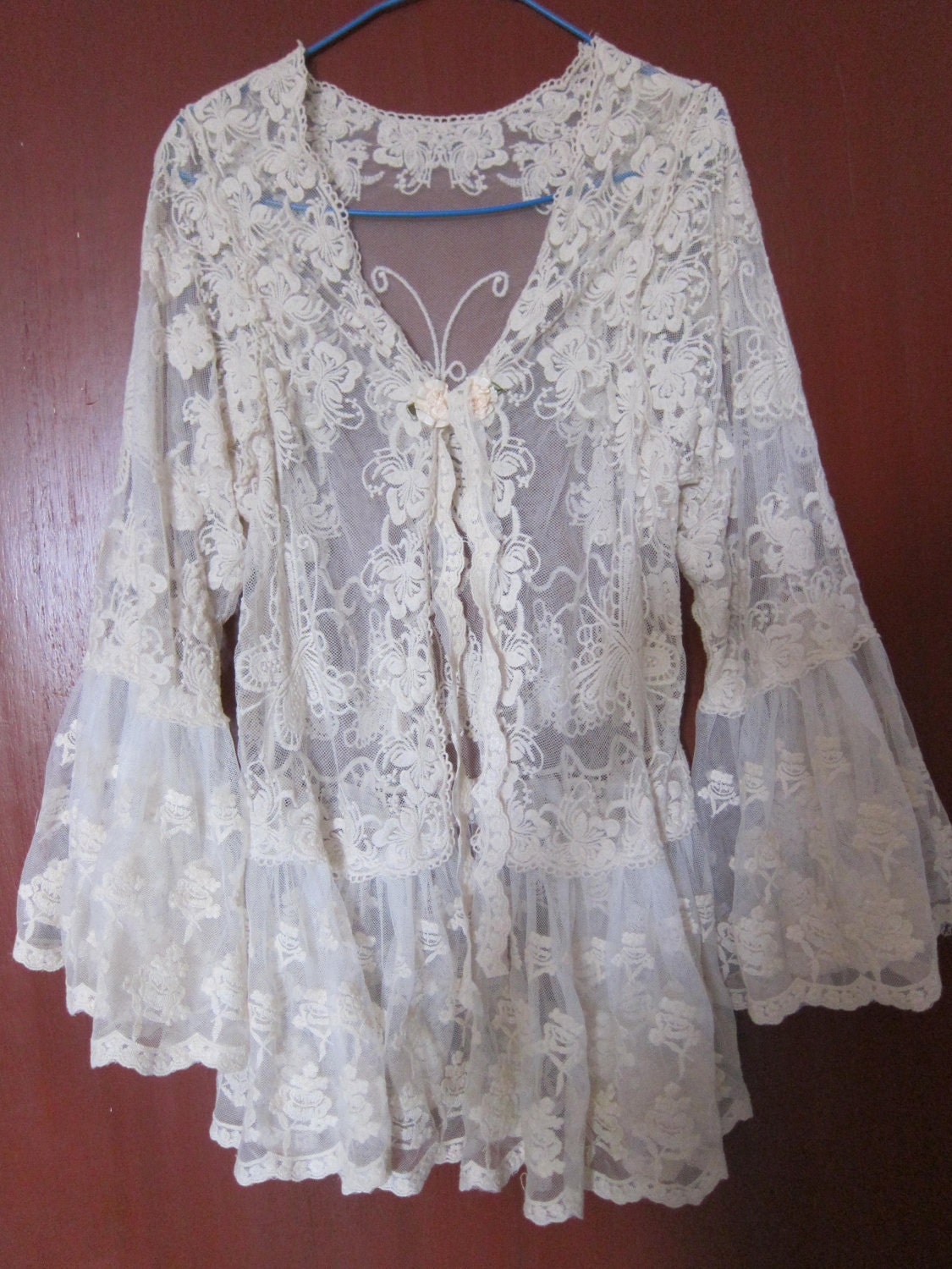 reserved vintage inspired soft cotton jacket with ruffles of reserved vintage inspired soft cotton jacket with ruffles of