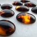 2 pcs Turtle Shell Imitation 22x30 mm oval cabochon