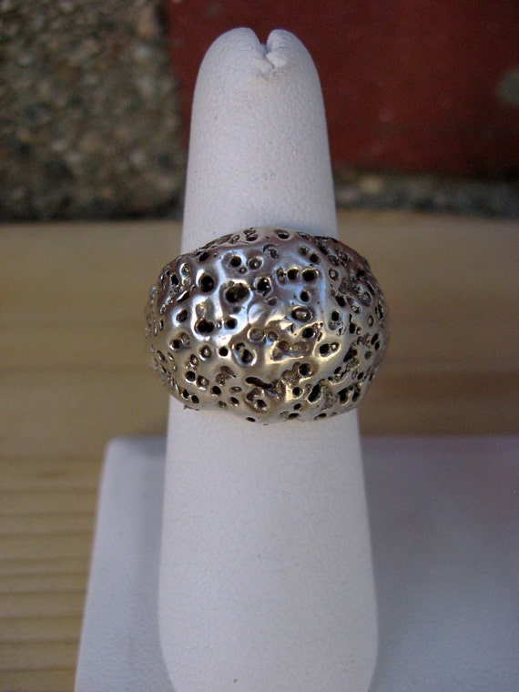 Items similar to Handmade Sterling Silver Cast Ring on Etsy