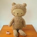 Kawaii Teddy Bear Plushie in Taupe Brown Shag Fur Large REESE