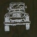 FJ40 Series Land Cruiser LandCruiser Adult 2X-Large Army Green Tshirt