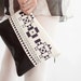 Geometric Printed Leather Pouch plum No. ZP-401