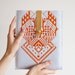iPad CASE Geometrical Illusion Leather Suede Tangerine No. IC-301