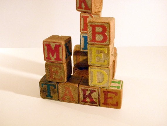 wooden childrens building blocks