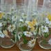 Vintage Tall Libbey Daisy Butterfly Glasses (3)