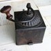 SALE Antique Metal Cube Coffee Mill