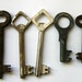 SALE /// Lot of 9 Vintage Soviet Metal Skeleton Keys