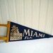 Vintage Miami Florida Pennant Fabric Souvenir Beach