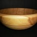 Wooden Salad Bowl - Handmade from Elm Wood with Textured Band (168)