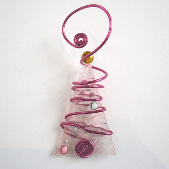 glass ornament wire wrapped christmas tree by glassartelements glass ornament wire wrapped christmas tree by glassartelements