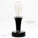 Clarinet Bell Lamp - round wood base