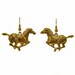 Earrings, Golden Zebras, Pierced, 80s
