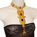 RESERVED FOR MICHAIL Accessocraft Runway Necklace, Etruscan Revival, Signed, Collectible, 1970s