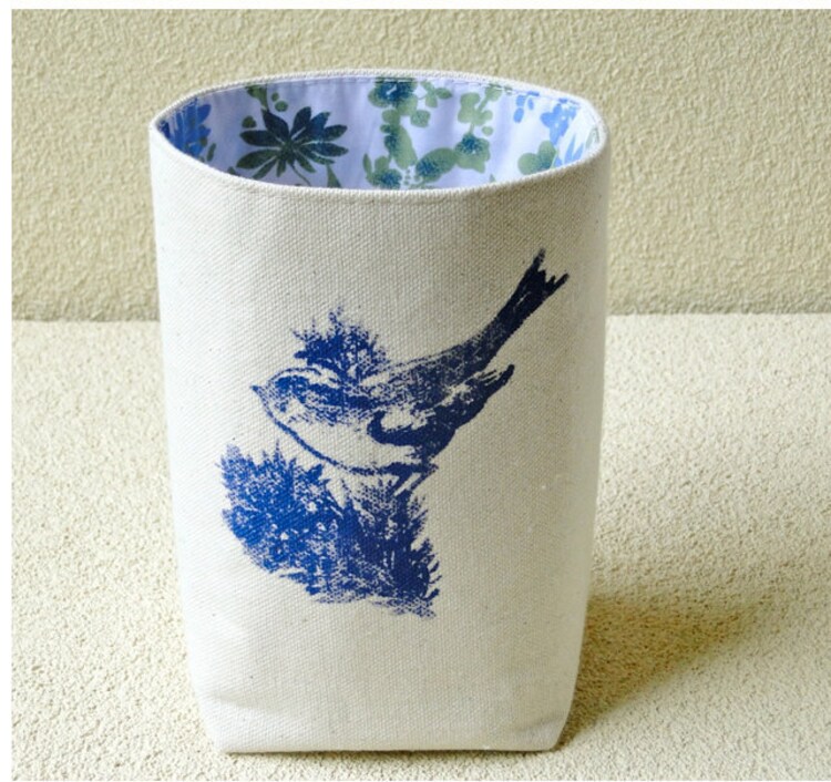 Organic Cotton Canvas Box Bin Organizer Storage by dagmarsdesigns