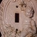 Precious Cherub Light Switch Plate, White with Gold Trim