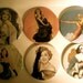 nine retro pinup girl's cosmetic mirrors