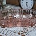 Pink Depression Old Cafe Glass Butter Dish