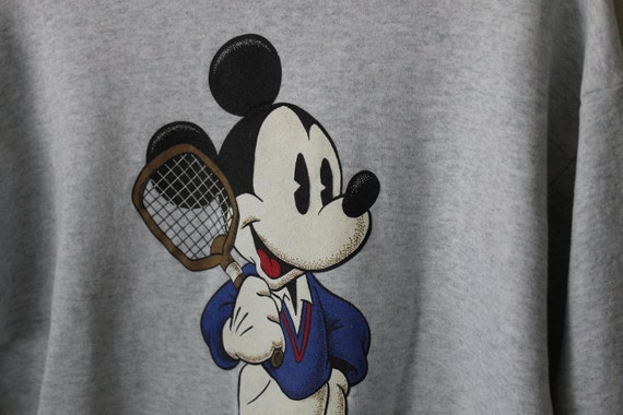 Mickey mouse playing tennis hoodie Clearance