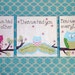 Owls "First we had each other" - custom set of THREE 10"x10" paintings
