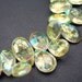 Aurora Borealis Mystic Lemon Quartz Faceted Pear Shape Briolettes 11 x 7mm - 1/2 Strand