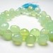 Beautiful Large Apple Green Chalcedony Onion Shape Faceted Briolettes 10 to 11mm - 1/2 STRAND