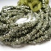 Natural Sparkling Pyrite Rough Cut Nuggets 4 to 6mm - 1/2 Strand