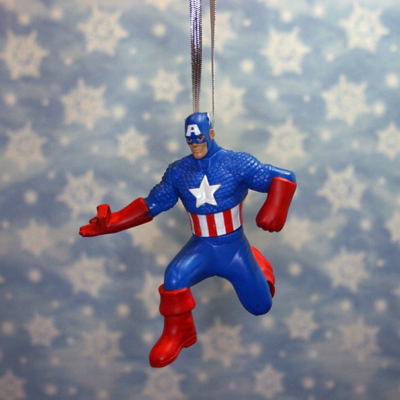 captain america christmas tree ornament