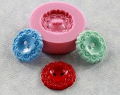 Vintage Button Mold Flexible Silicone Mould Resin, Polymer Clay, Chocolate, Candy, Fondant (290)