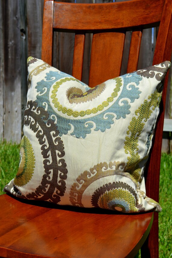 Items similar to Designer Suzani Fabric Pillow Cover 18X18 on Etsy