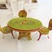 SALE Antique Tin Toy Table and Chairs for Doll or Child Butterfly Art Nouveau Style