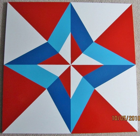 items-similar-to-custom-barn-quilt-2-x2-north-star-pattern-on-etsy