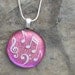 Music Pendant Necklace Dichroic Glass Jewelry