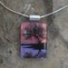Reflection Tree Necklace Dichroic Glass Pendant