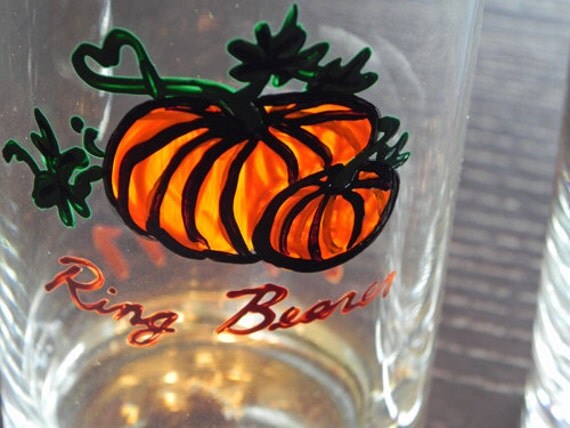 Ring Bearer pumpkin drinking glass